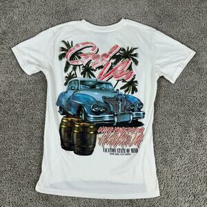 RGSTR Shirt Mens Medium Beige Good Vibes Love From Havana Short Sleeve READ
